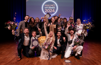 Malmö City Awards vinnargruppbild glada människor