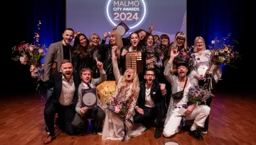 Malmö City Awards vinnargruppbild glada människor