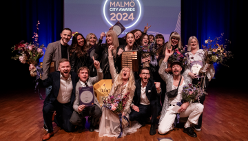 Malmö City Awards vinnargruppbild glada människor