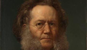Målning av Henrik Olrik Porträtt av Henrik Ibsen