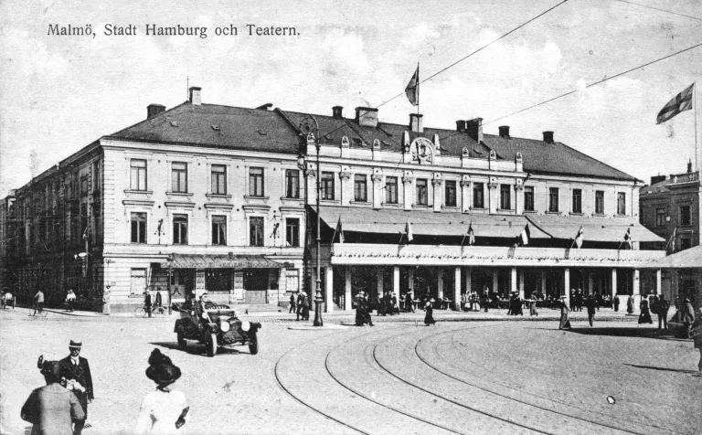 Byggnad på Malmö Nya Theater & Wärdshus på Gustaf Adolfs Torg
