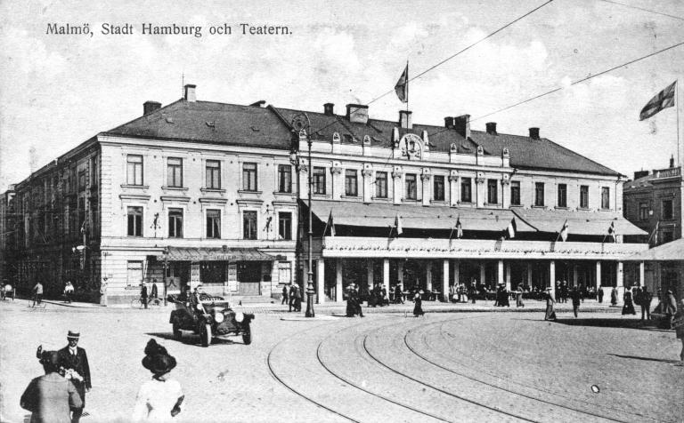 Foto Malmö Stadsarkiv Byggnad på Malmö Nya Theater & Wärdshus på Gustaf Adolfs Torg