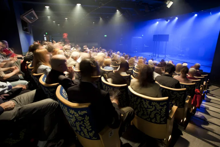 Publiken väntar på att föreställningen ska börja 2014