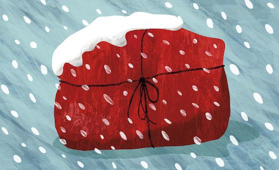 En julklapp i snön Illustration: Hanna Albrektson En julklapp i snön Illustration: Hanna Albrektson