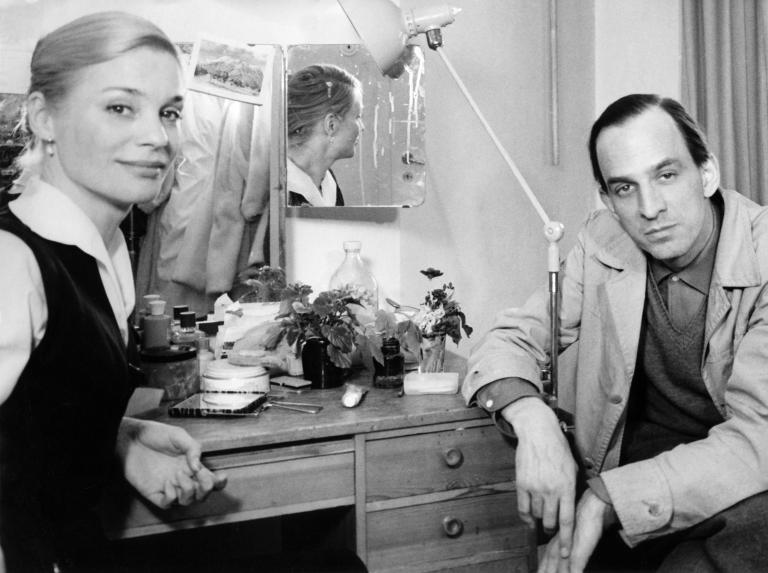 Ingmar Bergman i en av Intimans loger Ingmar Bergman i en av Intimans loger