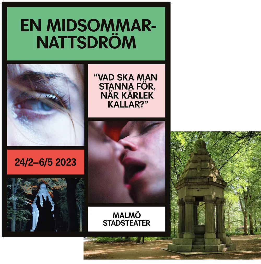 Affisch med ungdomar och nattliv i Pildamsparken