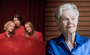 Porträtt på skådespelarna och på Märta Tikkanen